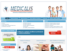 Tablet Screenshot of medicalis.co.za